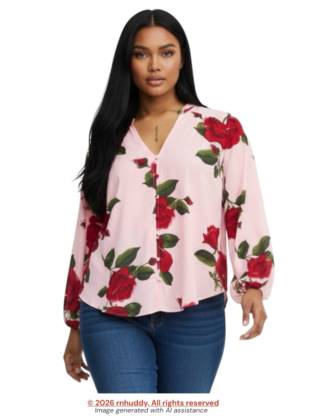 Torrid 1X pink floral blouse